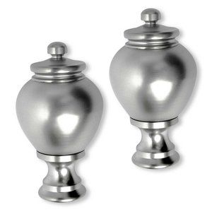 Cambria Polished Nickel Apothecary Finials Set of 2 NEW